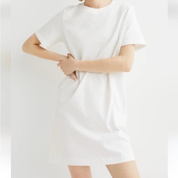 ARITZIA WILFRED Getaway T-shirt Dress Women Small Light Purple Frosted Lilac NWT - Picture 3 of 16